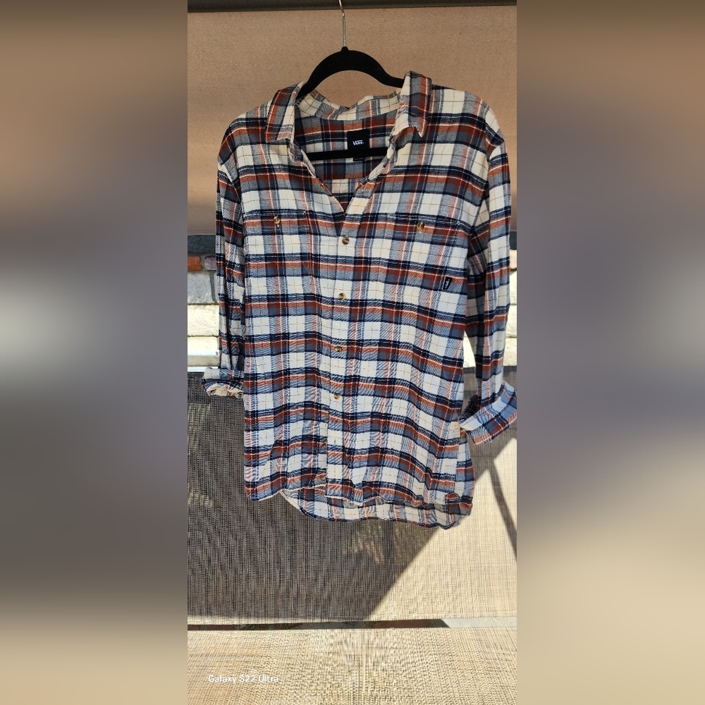 Vans Tailored Fit Plaid Flannel Size M